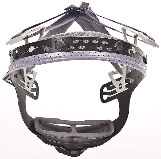 MSA 10148706 Fas-Trac III Replacement Suspension - 4-Point Attachment, Size: Small, V-Gard Helmet Accessory, Cap-Style Hard Hat Suspension, Adjustable Component, Replaceable & Durable Gear,BLACK