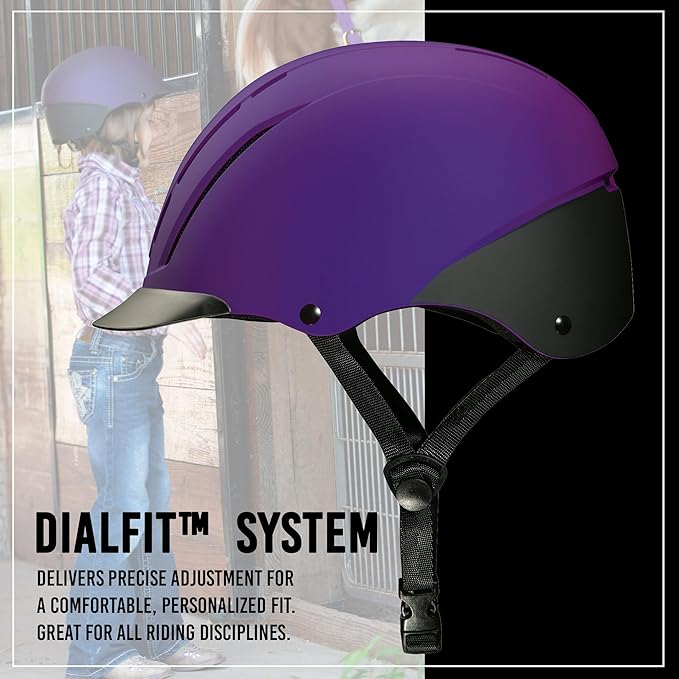 Troxel Spirit Duratec Full Coverage Horse Riding Helmet, Low-Profile Adjustable Design, Safety Horseback Riding Gear