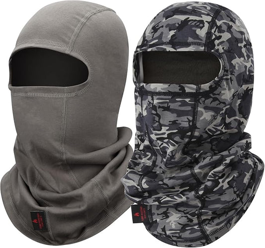 FR Face Mask for Men – Fire Resistant Balaclava Welding Head Cover, 100% Cotton Full Face Hood & Neck Protector