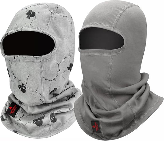 FR Face Mask for Men – Fire Resistant Balaclava Welding Head Cover, 100% Cotton Full Face Hood & Neck Protector