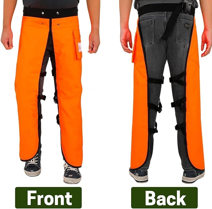 Chainsaw Chaps Apron 8-Layer Wrap for Men/Women Loggers Forest Workers Protective Chain Saw Pants Adjustable