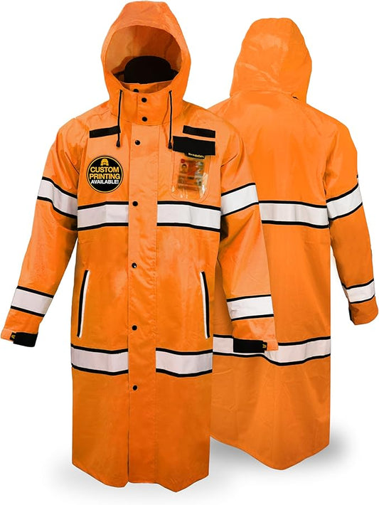 KwikSafety - Charlotte, NC - TORRENT Rain Jacket & Trench Coat ANSI OSHA Class 3 High Visibility Jacket Hi Vis Rain Gear