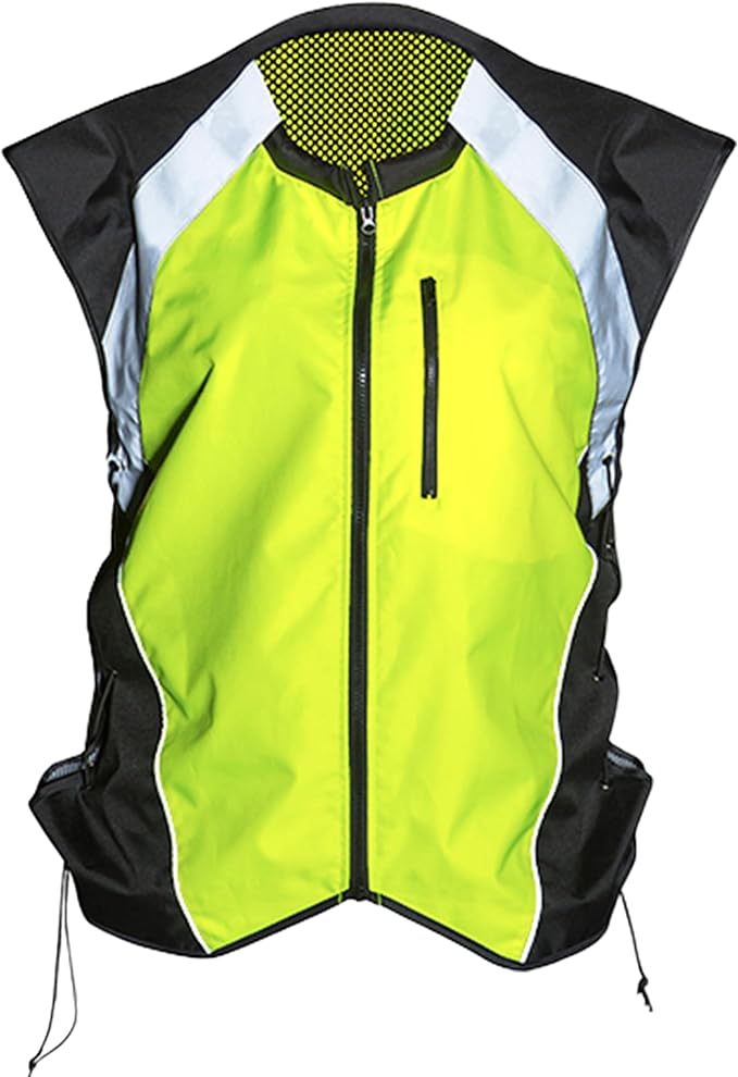 Badass Moto Safety Vest With Pockets. Motorcycle Reflective Vest For Motorcycle Jacket. High Visibility Running Vest