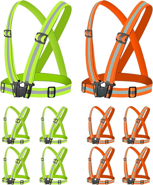 Reflective Vest - Running Vest Reflector, Reflective Running Vest with Safety Straps, High Visibility Reflector