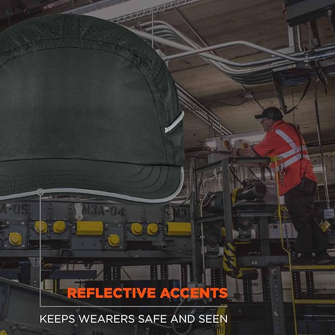 Ergodyne Skullerz 8955 Lightweight Bump Cap, Baseball Hat Style, Breathable Head Protection