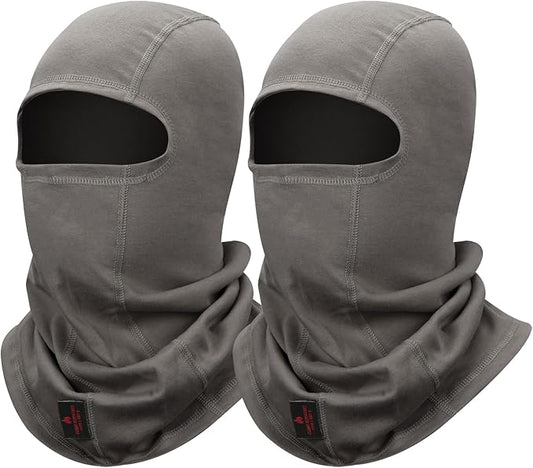 FR Face Mask for Men – Fire Resistant Balaclava Welding Head Cover, 100% Cotton Full Face Hood & Neck Protector