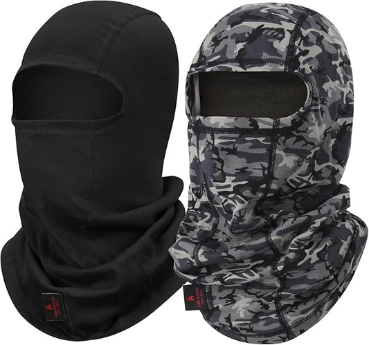 FR Face Mask for Men – Fire Resistant Balaclava Welding Head Cover, 100% Cotton Full Face Hood & Neck Protector