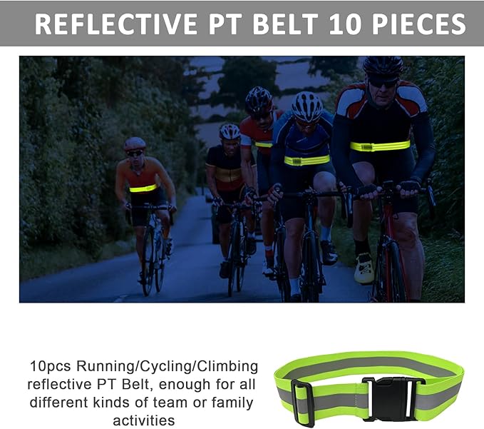 Reflective Vest - Running Vest Reflector, Reflective Running Vest with Safety Straps, High Visibility Reflector