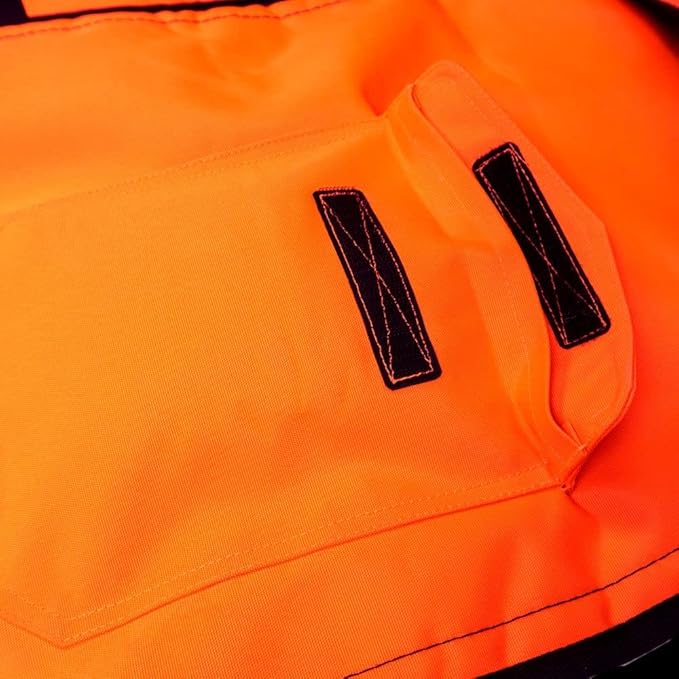Notch Hi-vis Safety Orange Apron Style Chainsaw Chaps, Type A Frontal Protection 5 Layer Chain-Stopping Protective Fiber