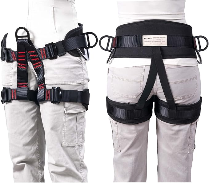 Climbing Belts, Adjustable Thicken Professional Safety Belt, Climbing Gear for Tree Climbing, Fire Rescue, Roofing, Rappelling And Expanding Training