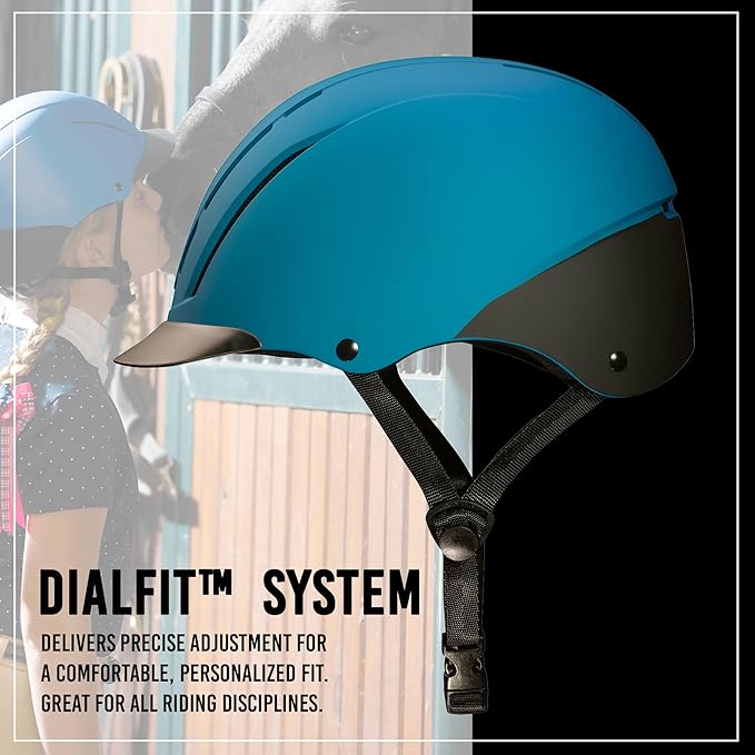 Troxel Spirit Duratec Full Coverage Horse Riding Helmet, Low-Profile Adjustable Design, Safety Horseback Riding Gear