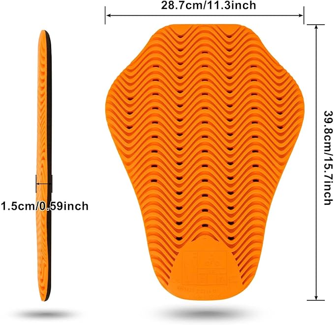 CE Level 2 Motorcycle Armor - PSLER CE Level 2 Motorcycle Armor Jacket Inserts Motorcycle Jacket Pads for Motorcycle Jackets,Back