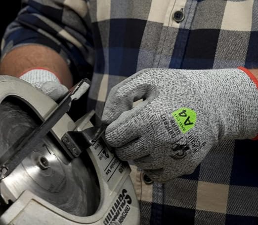 MAGID Griffin Gear GPD452 Work Gloves, ANSI A4 Cut Resistant, Polyurethane Grip, DuraBlend Shell, 13-Gauge Precision, Level 5 Abrasion & Level 4 Puncture, Size 8/Medium, 1 Pair