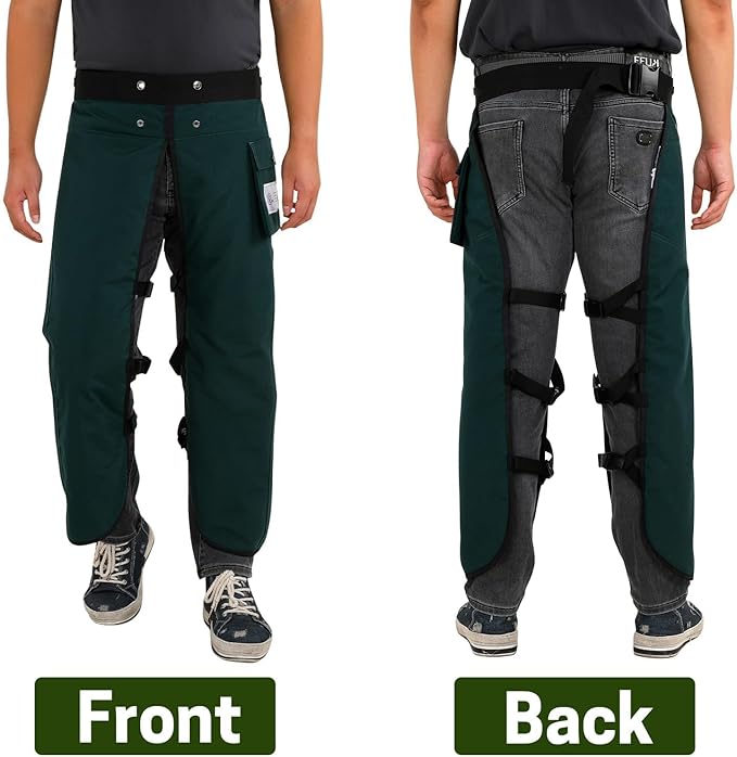 Chainsaw Chaps Apron 8-Layer Wrap for Men/Women Loggers Forest Workers Protective Chain Saw Pants Adjustable