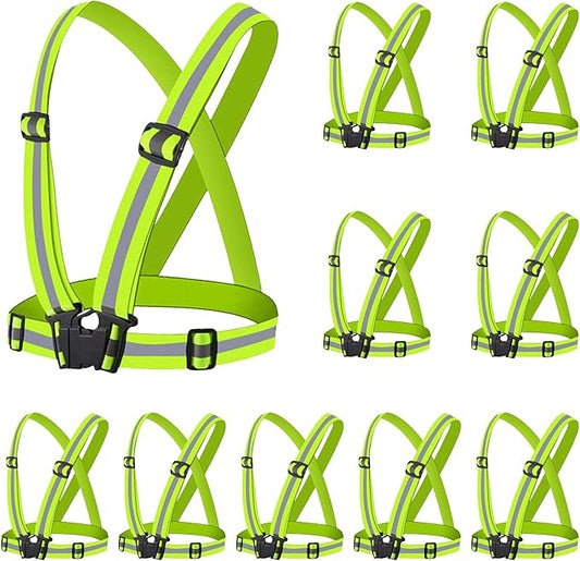 Reflective Vest - Running Vest Reflector, Reflective Running Vest with Safety Straps, High Visibility Reflector