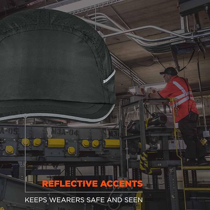 Ergodyne Skullerz 8955 Lightweight Bump Cap, Baseball Hat Style, Breathable Head Protection