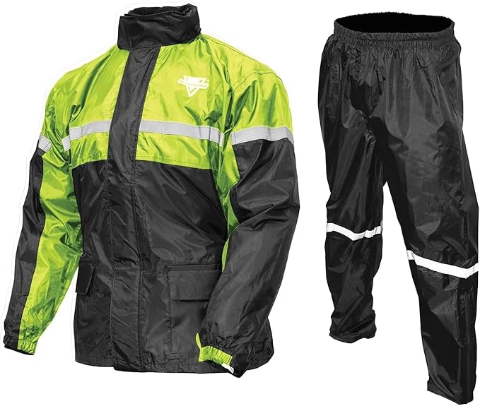 Nelson Rigg Stormrider Rain Suit; 100% Waterproof, Pants and Jacket Included with Reflective Striping