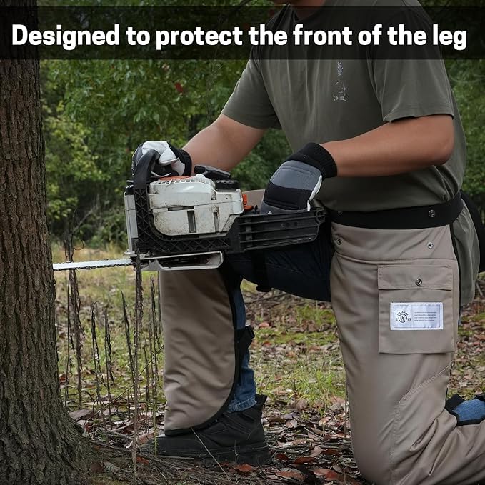 Chainsaw Chaps Apron 8-Layer Wrap for Men/Women Loggers Forest Workers Protective Chain Saw Pants Adjustable