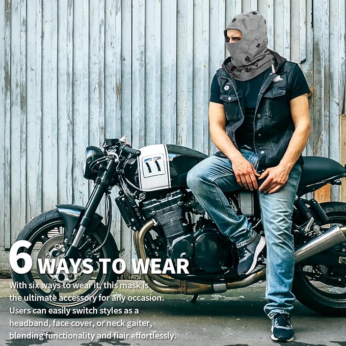 FR Face Mask for Men – Fire Resistant Balaclava Welding Head Cover, 100% Cotton Full Face Hood & Neck Protector