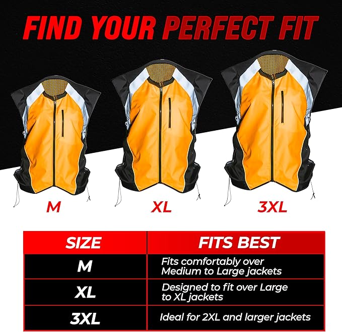Badass Moto Safety Vest With Pockets. Motorcycle Reflective Vest For Motorcycle Jacket. High Visibility Running Vest