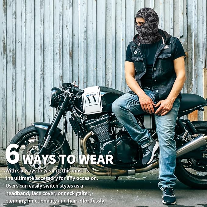 FR Face Mask for Men – Fire Resistant Balaclava Welding Head Cover, 100% Cotton Full Face Hood & Neck Protector