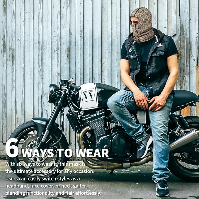 FR Face Mask for Men – Fire Resistant Balaclava Welding Head Cover, 100% Cotton Full Face Hood & Neck Protector