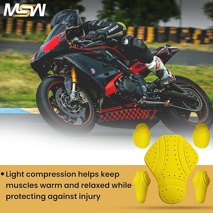 5 PC - CE Level 2 certified armor pads l Level 2 Approved Back, Shoulder And Elbows armor protector inserts for Motorcycle Jackets.