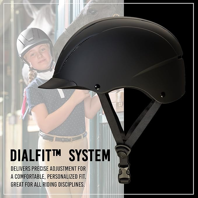 Troxel Spirit Duratec Full Coverage Horse Riding Helmet, Low-Profile Adjustable Design, Safety Horseback Riding Gear