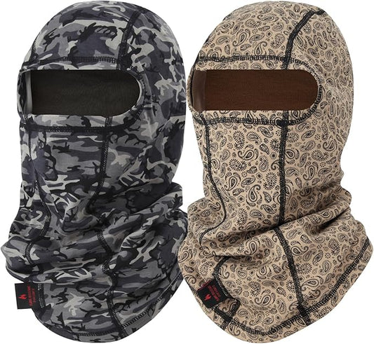 FR Face Mask for Men – Fire Resistant Balaclava Welding Head Cover, 100% Cotton Full Face Hood & Neck Protector
