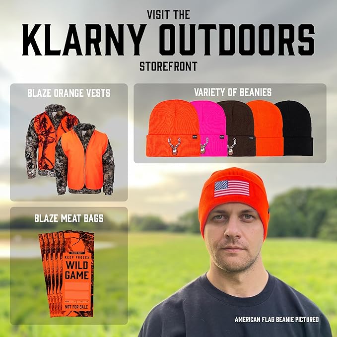 Klarny Orange Safety Vest - High Visibility, Waterproof, Quiet Deer and Bow Gear and Hunting Accessories