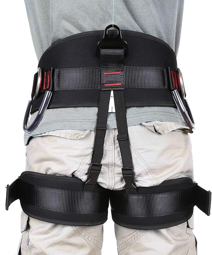 Adjustable Thickness Climbing Harness Half Body Harnesses for Fire Rescuing Caving Rock Climbing Rappelling Tree Protect Waist Safety Belts