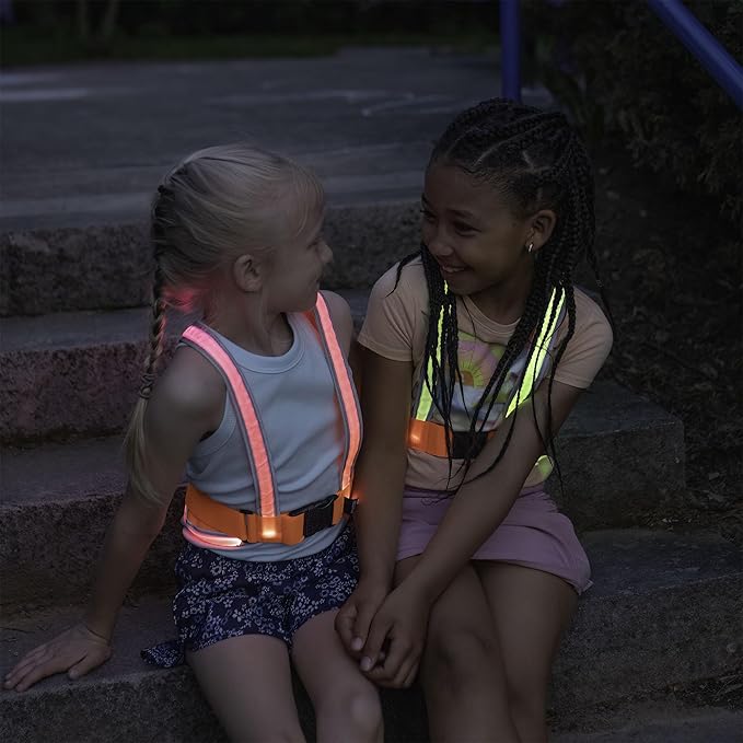 noxgear TracerJr - Child Illuminated and Reflective Safety Vest - Durable, Highly Adjustable - for Biking or Outdoor Play