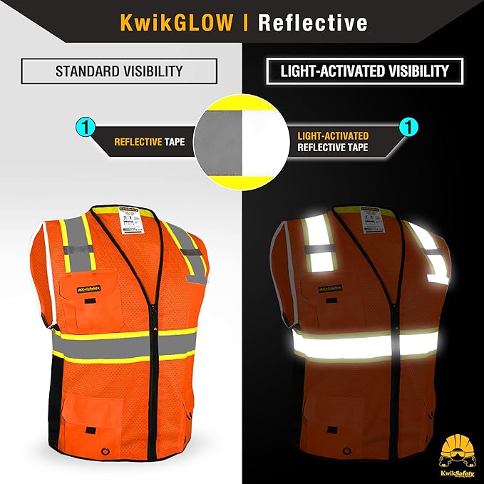 KwikSafety - BIG KAHUNA Safety Vest | Base & Limited Edition | Class 2 Reflective Vest ANSI OSHA Safety Vest for Men