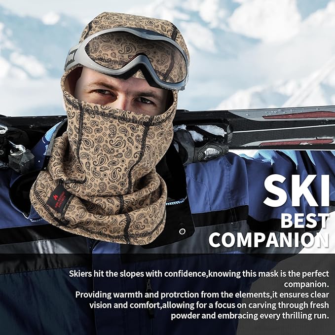 FR Face Mask for Men – Fire Resistant Balaclava Welding Head Cover, 100% Cotton Full Face Hood & Neck Protector