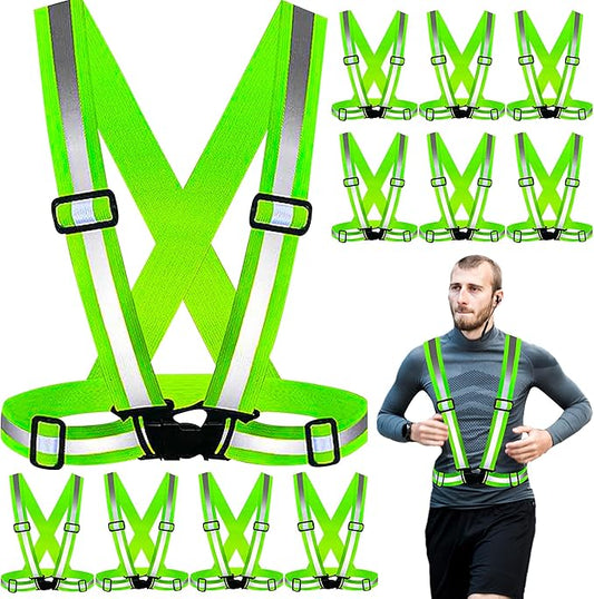 PeerBasics Safety Vests Bulk Pack - Reflective High Visibility, Men Women, Mesh (US, Alpha, One Size, Regular, Regular, Lime)