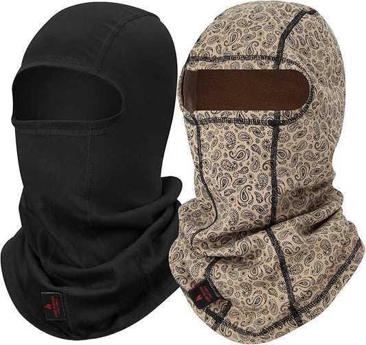 FR Face Mask for Men – Fire Resistant Balaclava Welding Head Cover, 100% Cotton Full Face Hood & Neck Protector