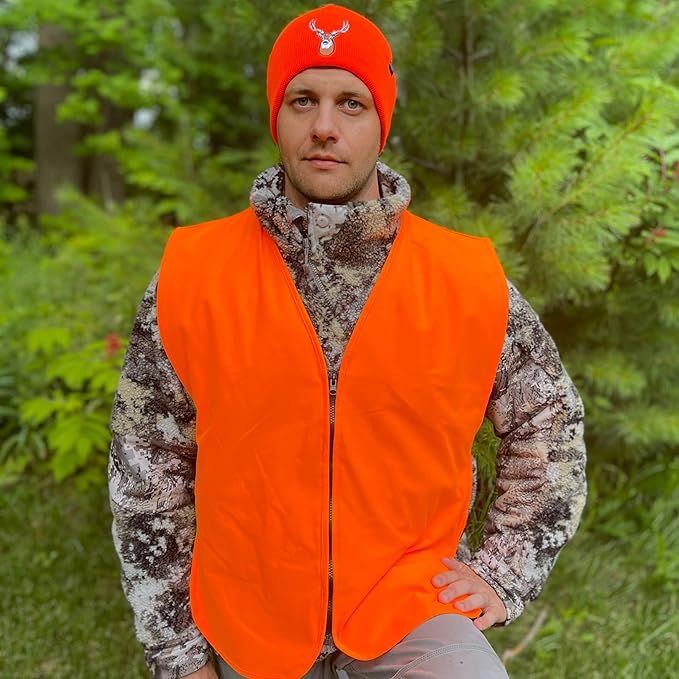 Klarny Orange Safety Vest - High Visibility, Waterproof, Quiet Deer and Bow Gear and Hunting Accessories