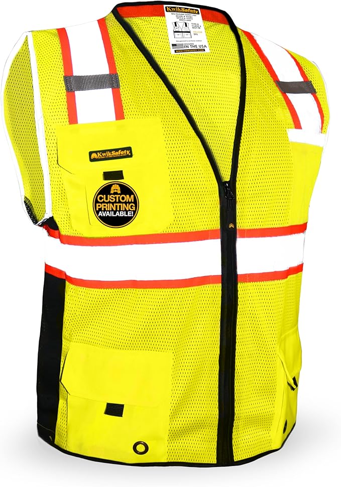 KwikSafety - BIG KAHUNA Safety Vest | Base & Limited Edition | Class 2 Reflective Vest ANSI OSHA Safety Vest for Men