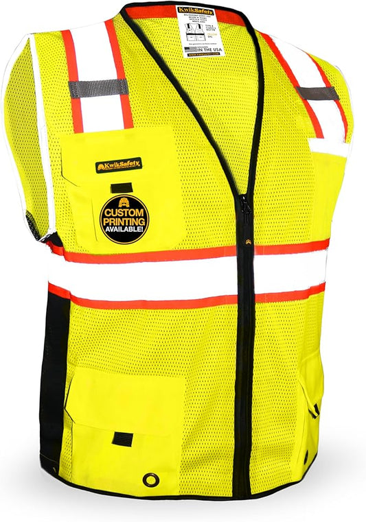 KwikSafety - BIG KAHUNA Safety Vest | Base & Limited Edition | Class 2 Reflective Vest ANSI OSHA Safety Vest for Men