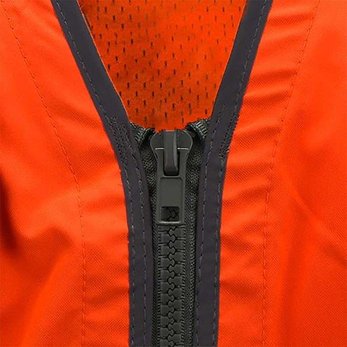 Radians SV55 Class 2 Heavy Woven Two Tone Engineer Vest with Padded Neck to Support Extra Weight in Cargo Pockets, Orange, 2X-Large