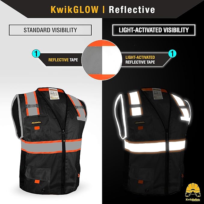 KwikSafety - BIG KAHUNA Safety Vest | Base & Limited Edition | Class 2 Reflective Vest ANSI OSHA Safety Vest for Men