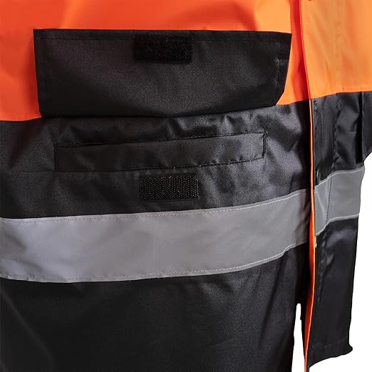 JORESTECH Hi-Visibility Waterproof Rain Jacket with Mesh Lining, ANSI/ISEA 107-2015 Class 3 Type R, Lightweight Wind-Resistant Safety Jacket