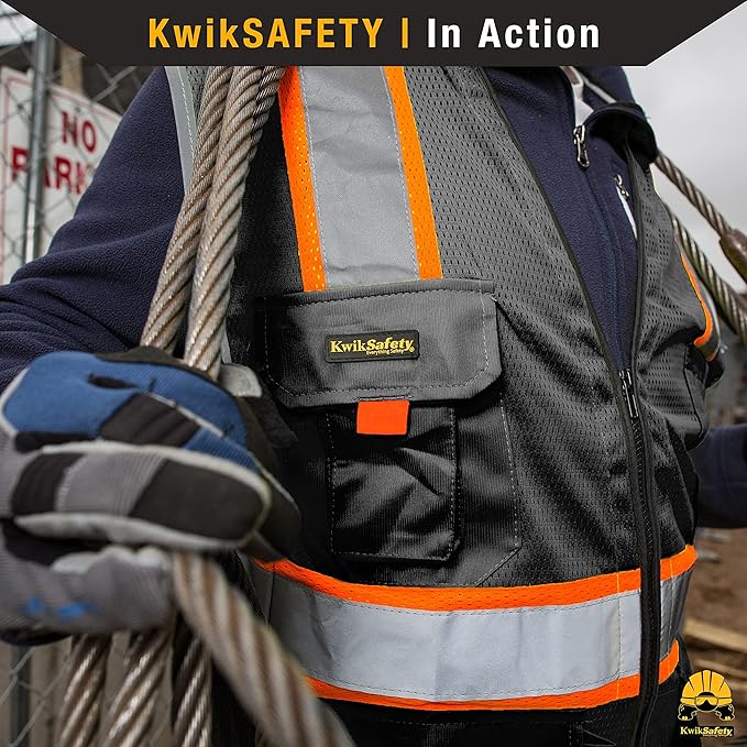 KwikSafety - BIG KAHUNA Safety Vest | Base & Limited Edition | Class 2 Reflective Vest ANSI OSHA Safety Vest for Men