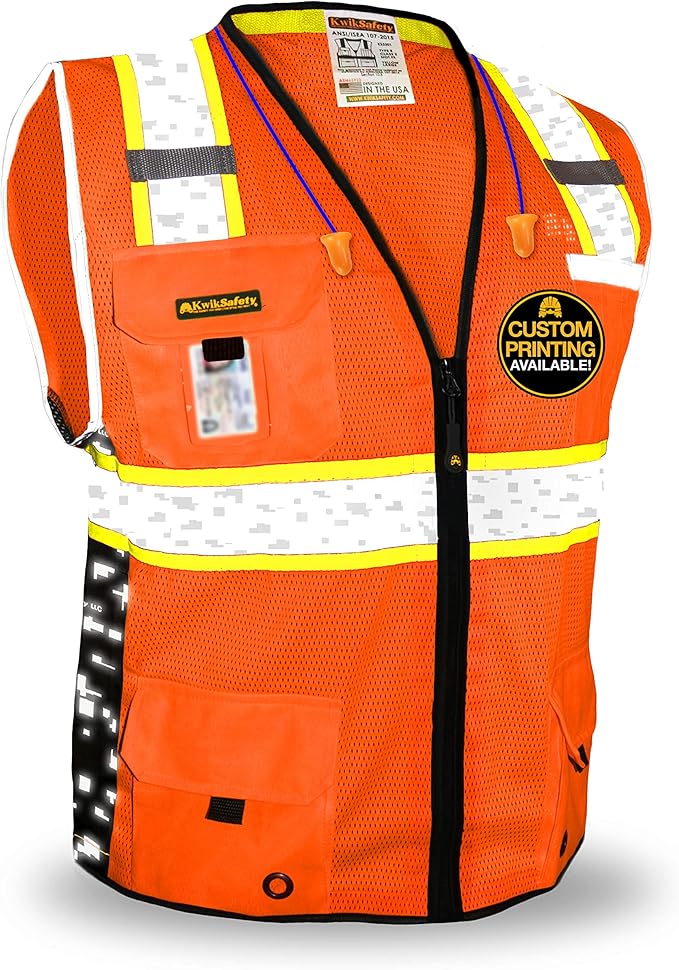KwikSafety - BIG KAHUNA Safety Vest | Base & Limited Edition | Class 2 Reflective Vest ANSI OSHA Safety Vest for Men