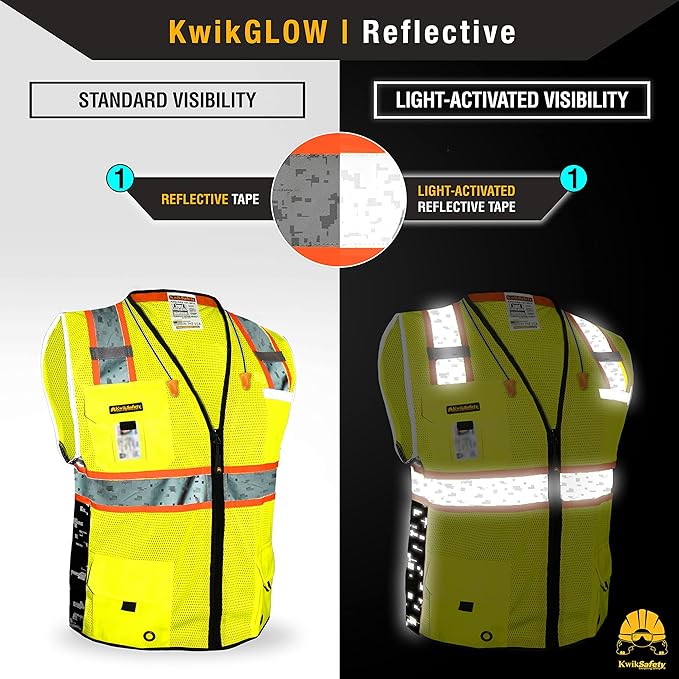 KwikSafety - BIG KAHUNA Safety Vest | Base & Limited Edition | Class 2 Reflective Vest ANSI OSHA Safety Vest for Men
