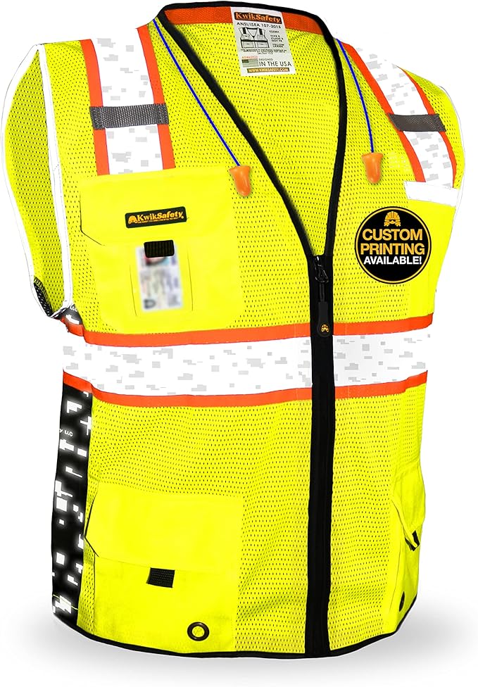KwikSafety - BIG KAHUNA Safety Vest | Base & Limited Edition | Class 2 Reflective Vest ANSI OSHA Safety Vest for Men