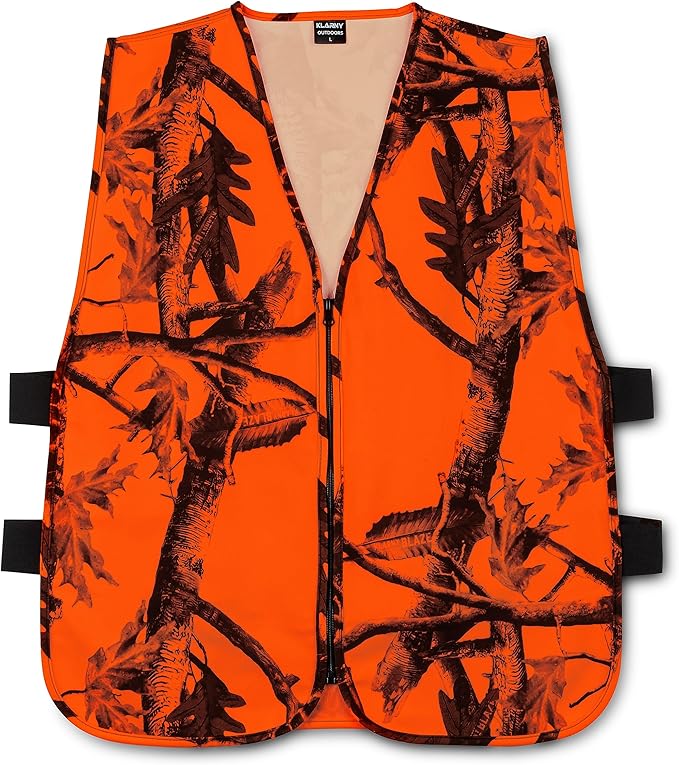 Klarny Orange Safety Vest - High Visibility, Waterproof, Quiet Deer and Bow Gear and Hunting Accessories