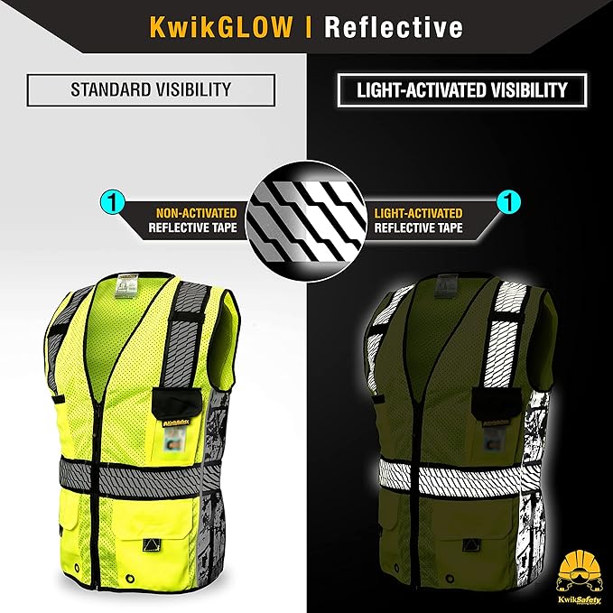 KwikSafety - Charlotte, NC - RoadBOSS Econ & Premium Safety Vest Class 2 Reflective Vest ANSI OSHA Safety Vest for Men