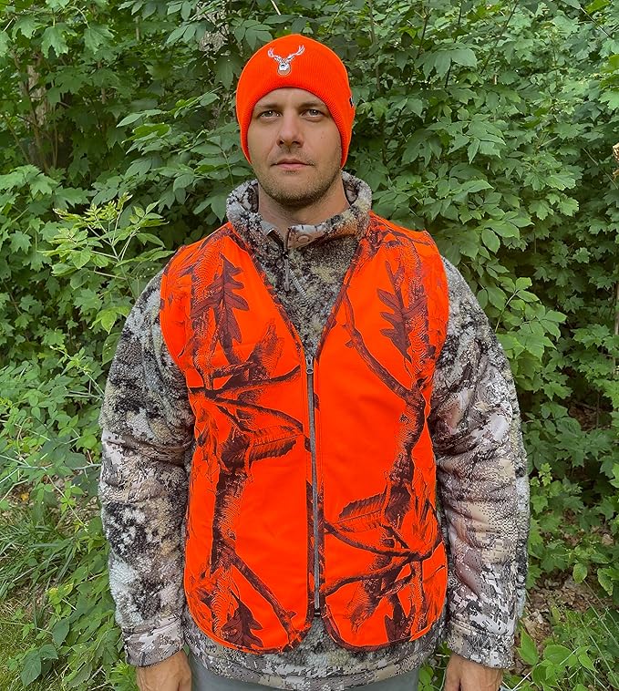 Klarny Orange Safety Vest - High Visibility, Waterproof, Quiet Deer and Bow Gear and Hunting Accessories